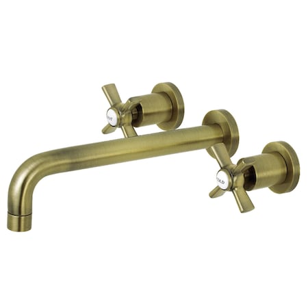 Kingston Brass Roman Tub Faucet, Antique Brass, Wall Mount KS8023ZX